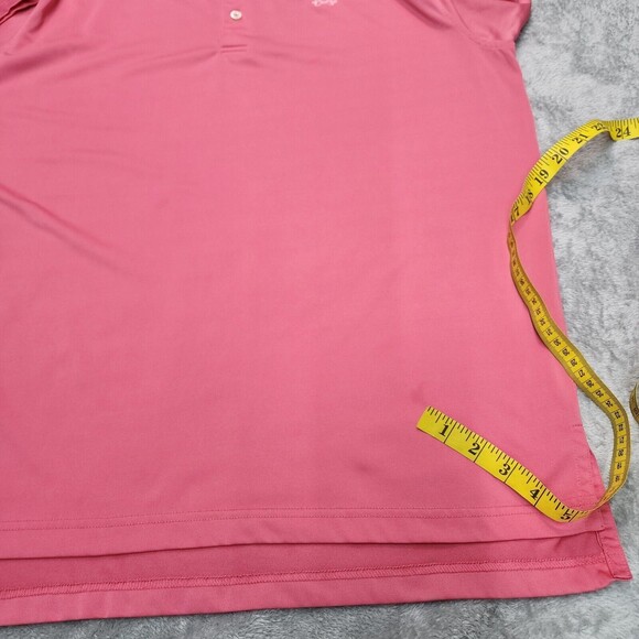 Peter Millar Summer Comfort Golf Pink Polo Shirt Size L - Picture 13 of 16